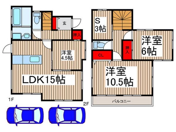 入間市鍵山２丁目戸建の物件間取画像